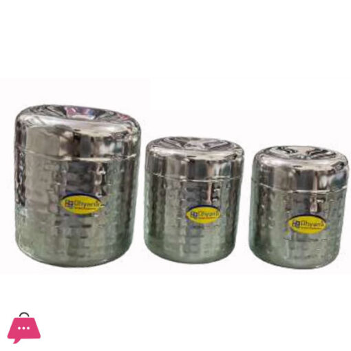 Indian Stainless Steel Apple Mathar Dabba Set of 3