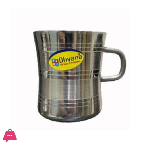 Indian Stainless Steel - Damru Double Wall Mug 80ml Pack of 6