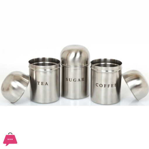 Indian Stainless Steel Dom Matte Dabba Set of 3