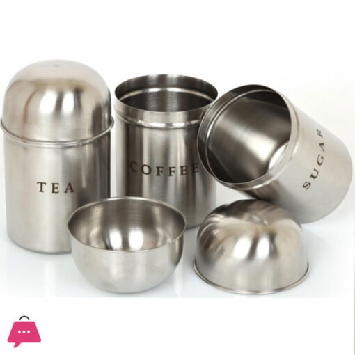 Indian Stainless Steel Dom Matte Dabba Set of 3