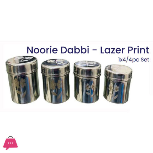 Indian Stainless Steel Noorie Dabbi Set of 4