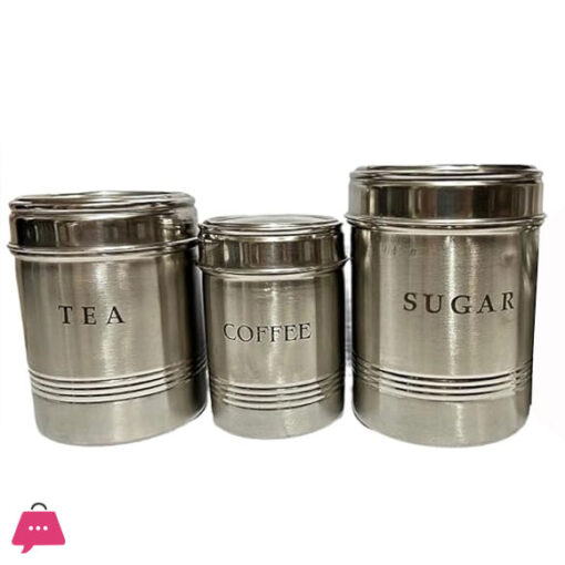 Indian Stainless Steel See through Trio Canister Dabba Set of 3