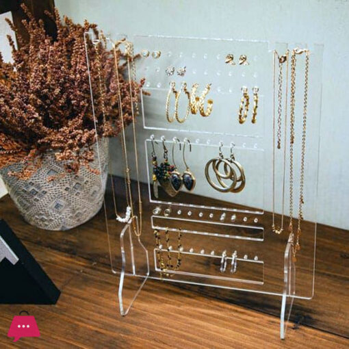 Jewellery Stand Necklaces and earrings organizer Clear Acrylic earring organizer Jewelry Display Bracelet organizer