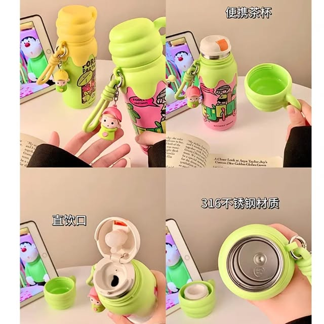 Key Boy Water Bottle Cute Thermos Cup 550ML