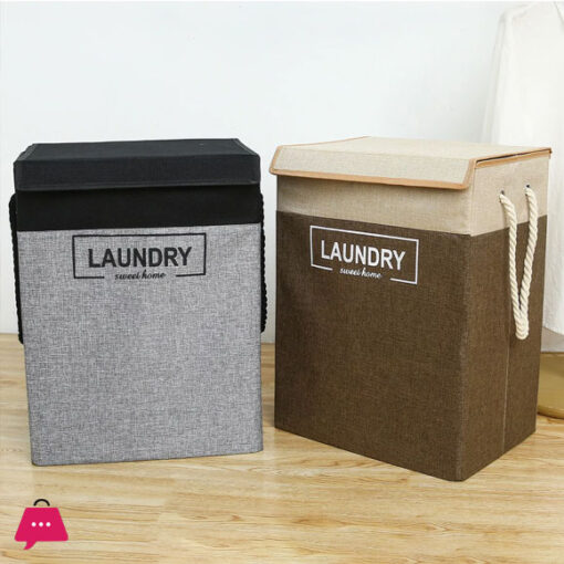 Large Washing Clothes Storage Bin Bag Laundry Basket Foldable Hamper with Lid