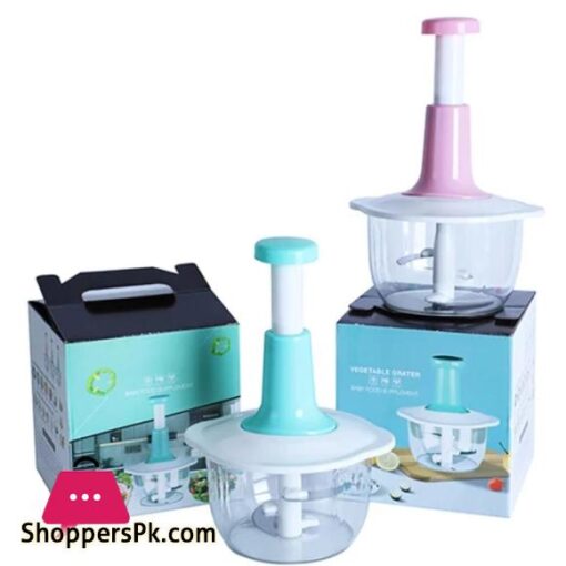 manual chopper 1500ML Vegetable cutter speedy chopper with 3 stainless steel blades Hand press pump chopper mixer mincer onion tomatoes green chilli chopper