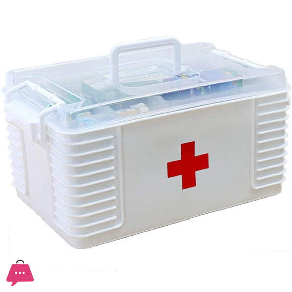 Medical Storage Box First Aid Kit Portable Mobile Medical Box Home Suitable for Families Travel Workplace