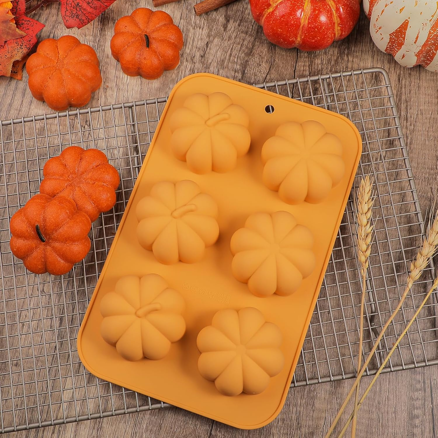 Pumpkin Cake Mold Silicone 3D Pumpkin Cupcake Pan for Baking Dessert Mousse Mold Tray