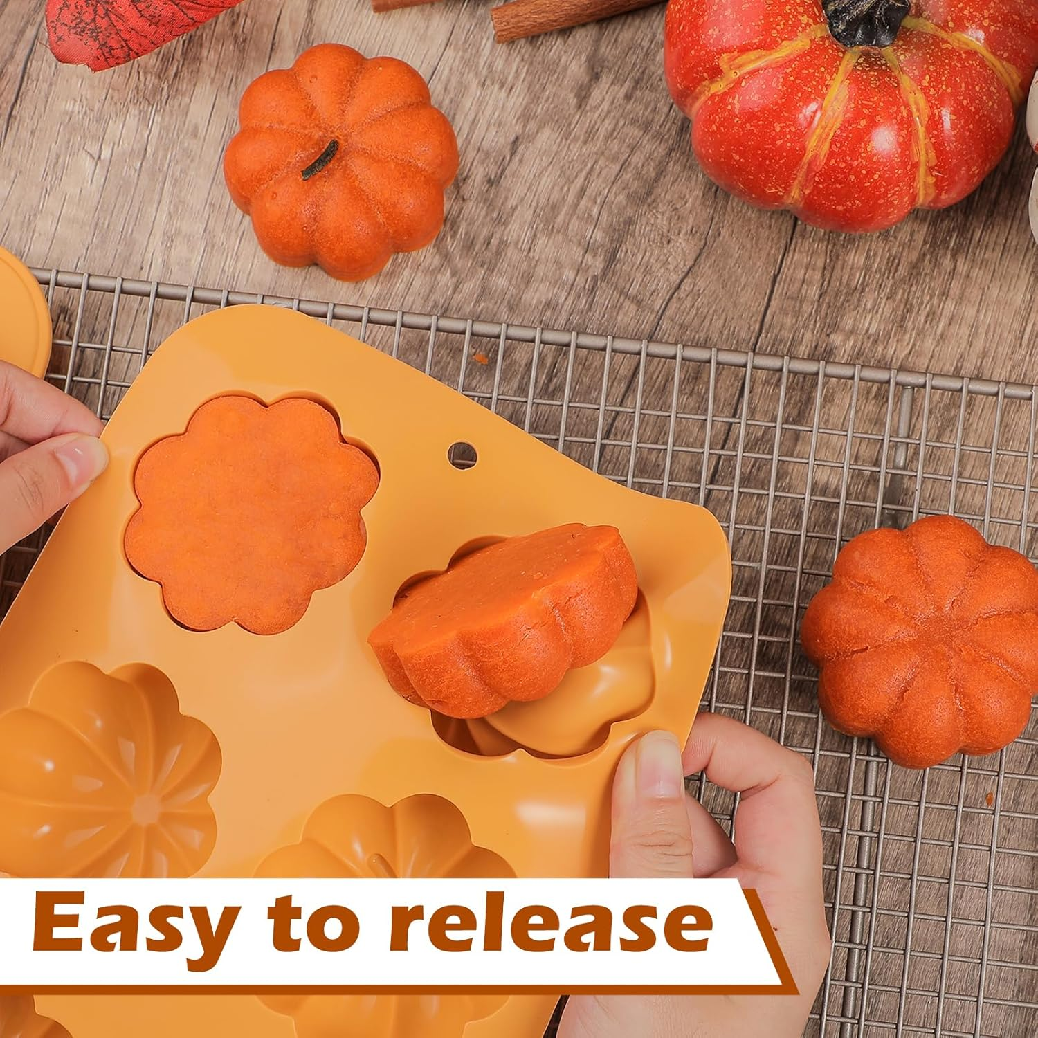 Pumpkin Cake Mold Silicone 3D Pumpkin Cupcake Pan for Baking Dessert Mousse Mold Tray