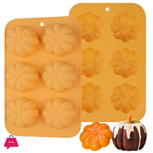 Pumpkin Cake Mold Silicone 3D Pumpkin Cupcake Pan for Baking Dessert Mousse Mold Tray