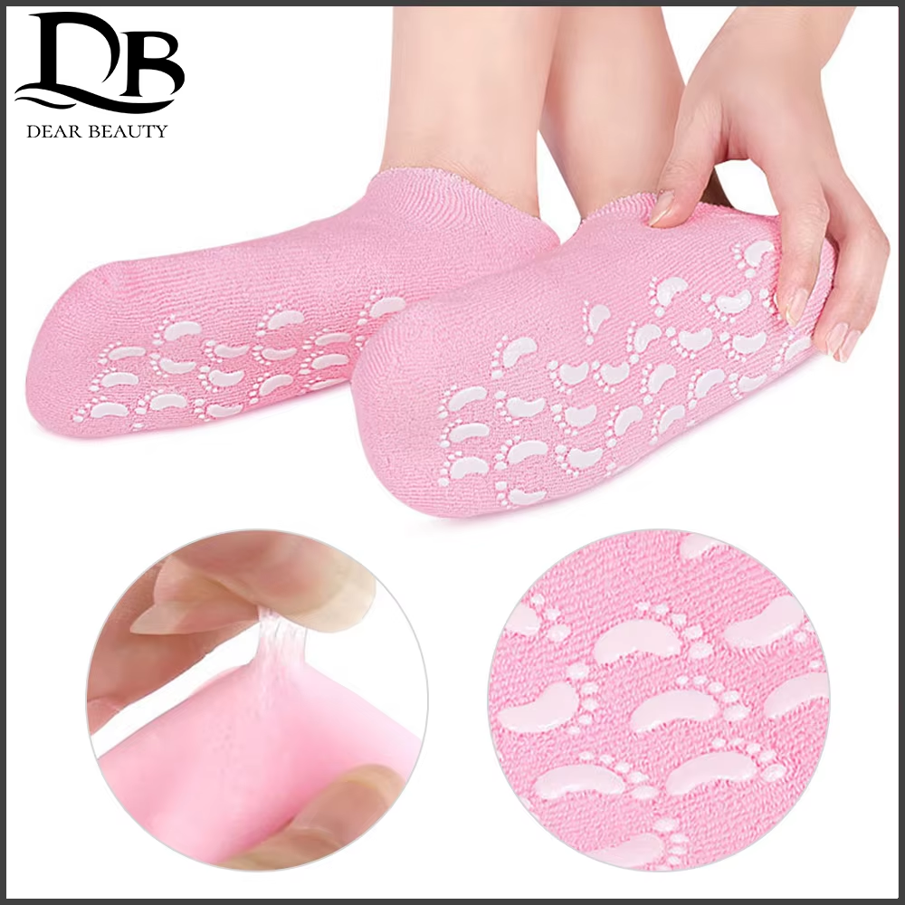 Silicone Gel Moisturizing Ultra-Soft Spa Socks for Repair Dry Cracked Feet and Ankles, Skincare, Spa Moisturizing Gel Socks, Spa Socks for cracked heels, Spa Gel Socks.