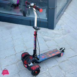 Spider-Man Large Foldable Kick Scooter With Brake Light Music - Max Load 100kg