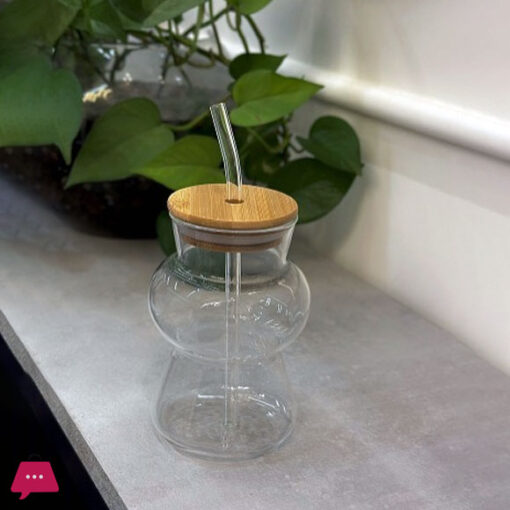 Straw Glass with Lid