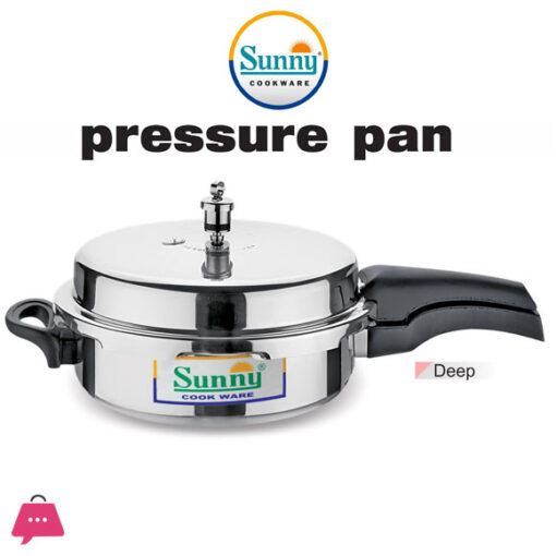 Sunny Aluminium Indian Pressure Cooker Pan Shape Outer Lid  6 Litres