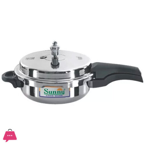 Sunny Aluminium Indian Pressure Cooker Pan Shape Outer Lid  6 Litres