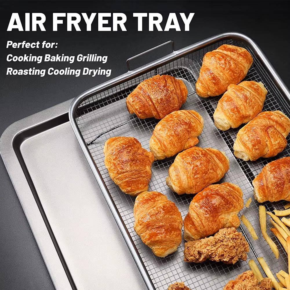 Non-Stick Copper Crisper Tray Cook Crispy Food without Oil or Butter