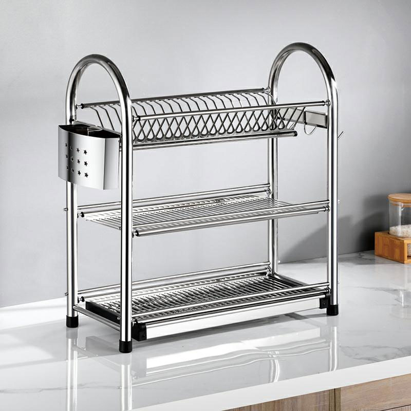 3-Layer Heavy Duty Dish Drainer Rack Stainless Steel - D360S