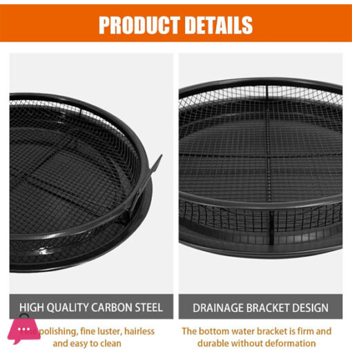 Copper Crisper Tray Round Air Fryer Tray for Oven Deluxe Air Fry in Your Oven 2-Piece Set, Air Fryer Baking Pan Air Fryer Basket for Oven - Image 3