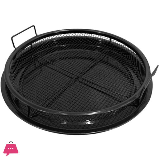 Copper Crisper Tray Round Air Fryer Tray for Oven Deluxe Air Fry in Your Oven 2-Piece Set, Air Fryer Baking Pan Air Fryer Basket for Oven