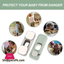 Child Safety Lock 5 Pieces Baby Safety Cabinet Lock Green