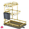 Dish Drainer Dish Drying Rack 3 Levels Gold Color