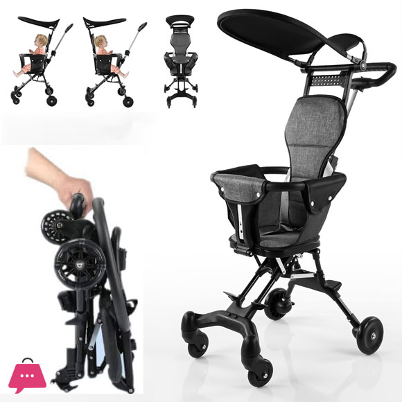 Light Weight Baby Stroller Baby Carriage Travel Folding Stroller Magic Stroller with Cushion & Sun Shade