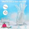 Set of 4 Reusable Glass Straws With Cleaning Brush Glass Drinking Straws Clear Glass Straws Reusable