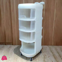 Baby Product Storage Rack Plastic Trolley Removeable Storage Multifunctional Baby Drawer 4-Layer