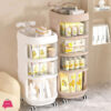 Baby Product Storage Rack Plastic Trolley Removeable Storage Multifunctional Baby Drawer 4-Layer