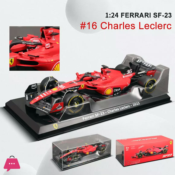 Bburago 1:24 Ferrari SF23 C.Sainz NO.16 Formula One Cars Simulated Alloy Car Model
