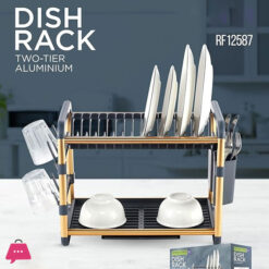 Binca Aluminum Dish Drainer Rack 2-Floor