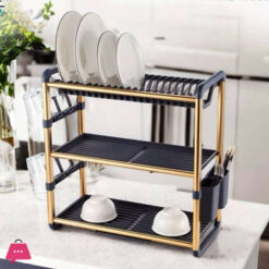 Binca Aluminum Dish Drainer Rack 3-Floor