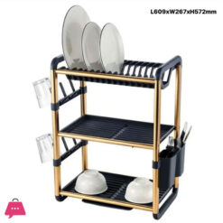 Binca Aluminum Dish Drainer Rack 3-Floor