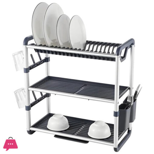 Binca Aluminum Dish Drainer Rack 3-Floor