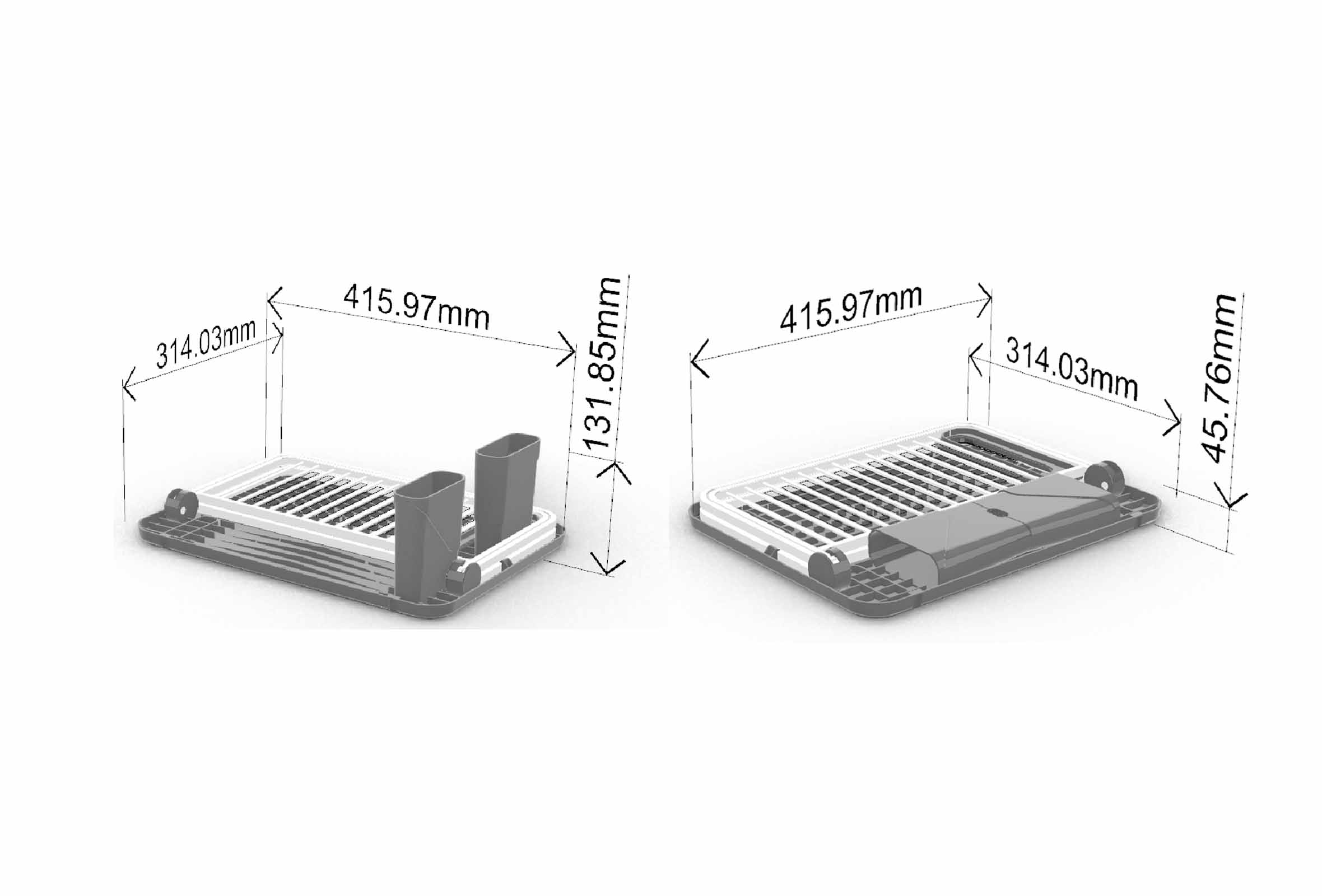 Binca Foldable Aluminum Dish Rack AZ-3