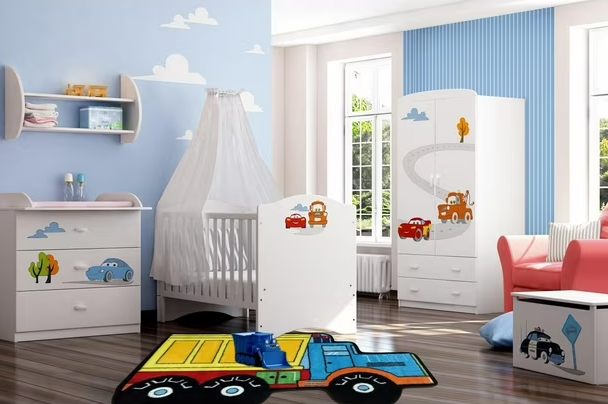 Fun Rugs Multi-Colored Dump Truck Nylon Kids Rug 50 x 80 CM