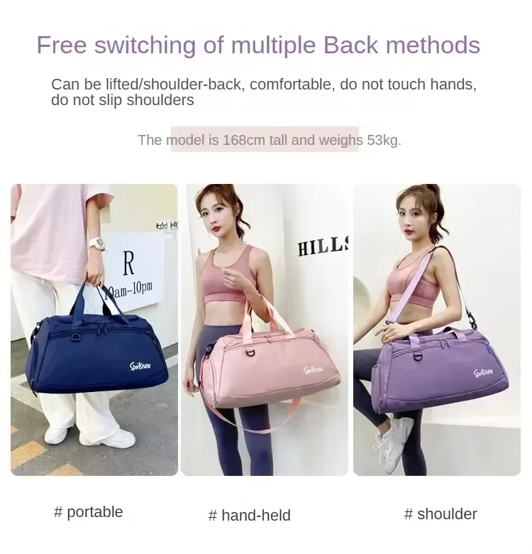 Large Capacity Gym Bag Women Men Travel Luggage Bags Dry Wet Separation Tote Handbags Trekking Duffle Bags Fitness Training Bags