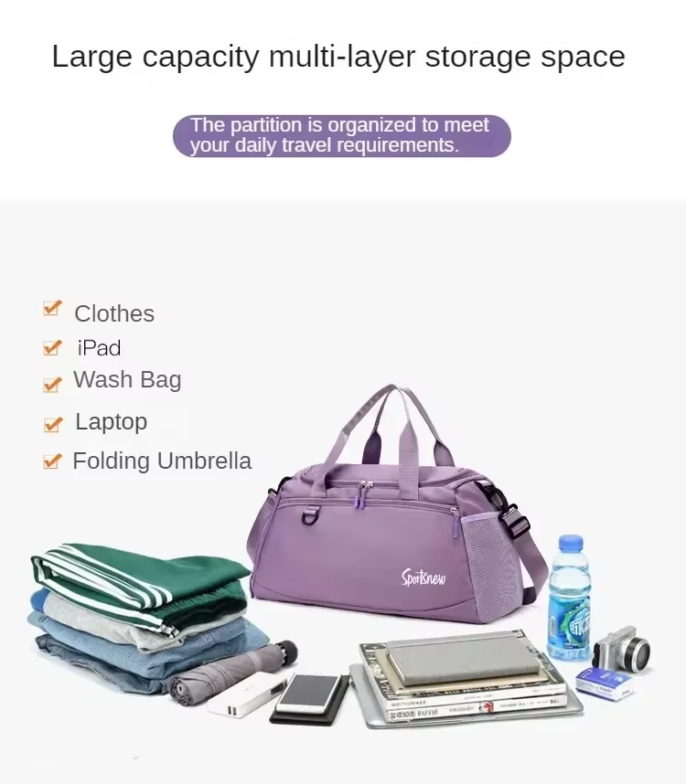 Large Capacity Gym Bag Women Men Travel Luggage Bags Dry Wet Separation Tote Handbags Trekking Duffle Bags Fitness Training Bags