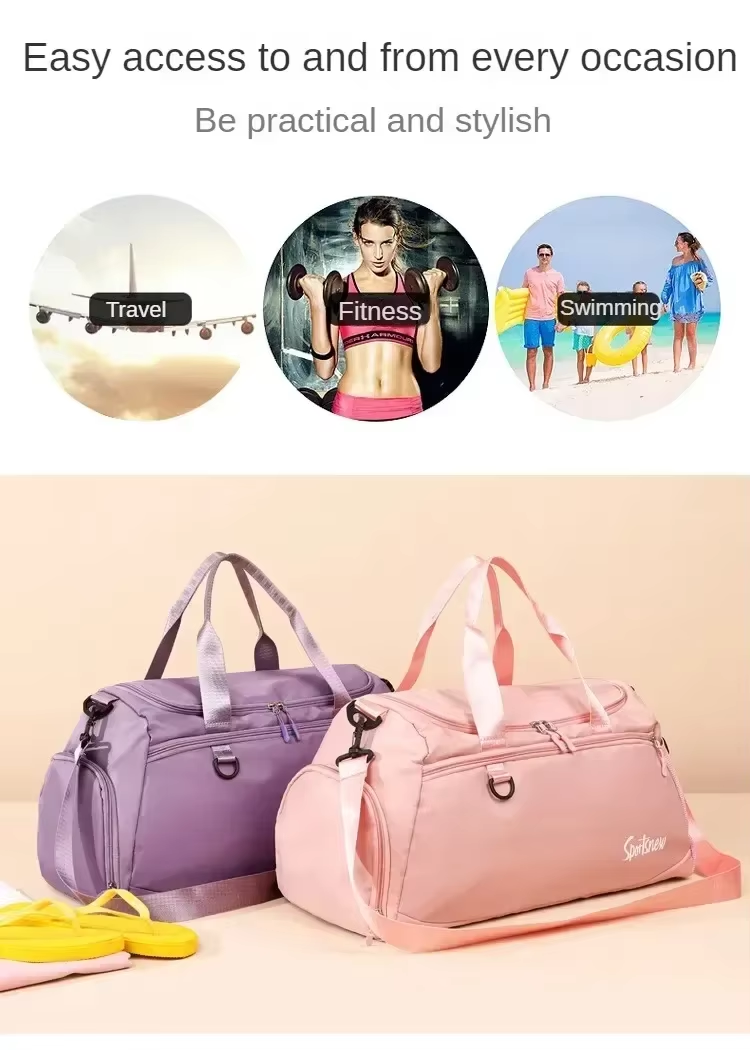 Large Capacity Gym Bag Women Men Travel Luggage Bags Dry Wet Separation Tote Handbags Trekking Duffle Bags Fitness Training Bags