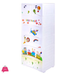 Phoenix Plastic Drawers Cabinet 5+2 Hello Friends Print