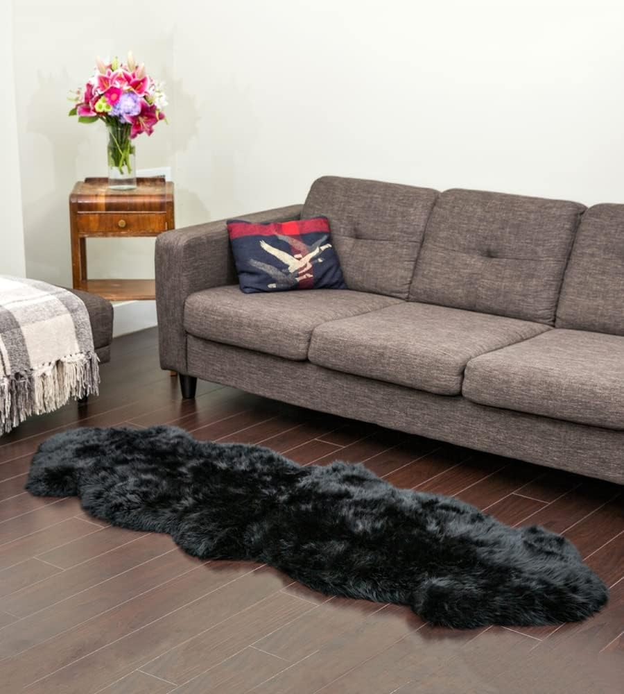 Sheepskin Rug Sheepskin Fur Throw 2ft x 6ft Large