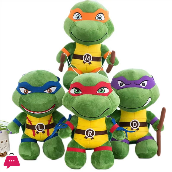 Teenage Mutant Ninja Turtles Plush Toy tmnt Cartoon Donatello Mikey Raffaele Leonardo Figure Stuff Kids Gifts - 75CM