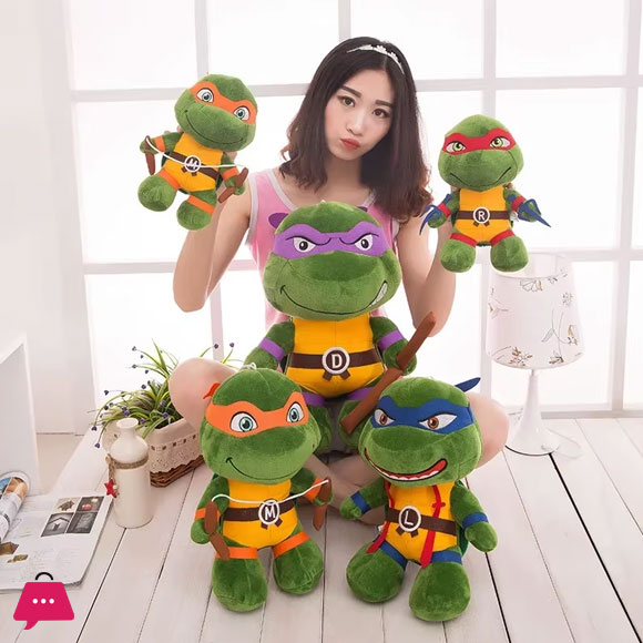 Teenage Mutant Ninja Turtles Plush Toy tmnt Cartoon Donatello Mikey Raffaele Leonardo Figure Stuff Kids Gifts - 75CM
