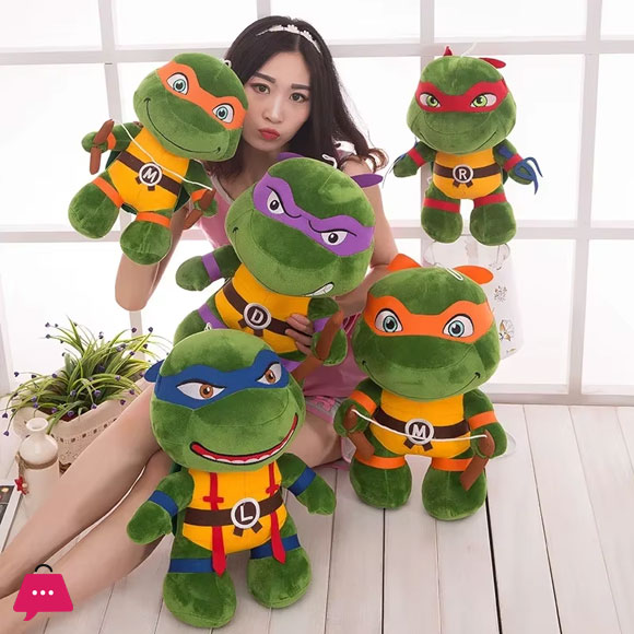 Teenage Mutant Ninja Turtles Plush Toy tmnt Cartoon Donatello Mikey Raffaele Leonardo Figure Stuff Kids Gifts - 75CM