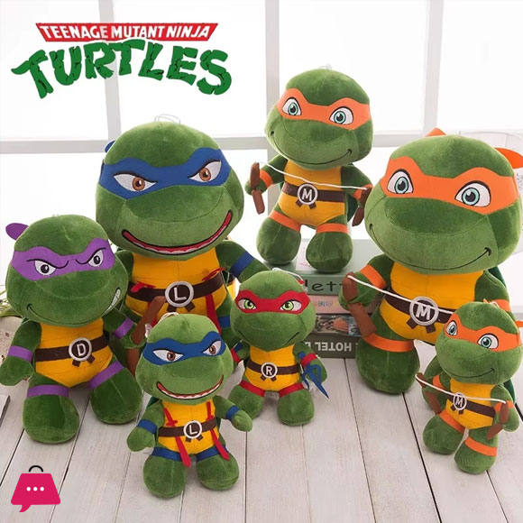 Teenage Mutant Ninja Turtles Plush Toy tmnt Cartoon Donatello Mikey Raffaele Leonardo Figure Stuff Kids Gifts - 75CM