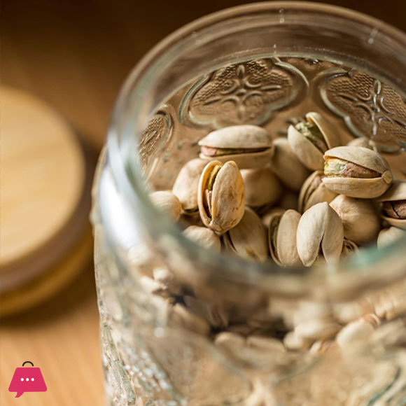 Vintage Glass Jars Canisters Glass Storage Retro Embossed Design Jars Round with Seal Wooden Lid 3 Pcs Set