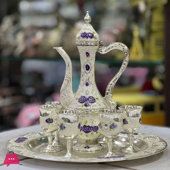 Wedding Zinc Alloy Golden Silver Flagon Kawa Set Gift Set Home Decor
