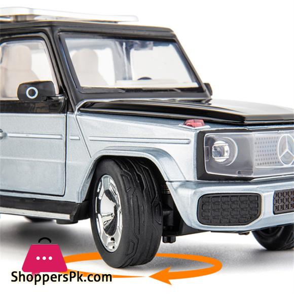 1:24 EQG G65 G63 New Energy Car Model Diecasts Alloy Metal Toy Off-road Vehicles Car Model Simulation Sound and Light kids Gifts