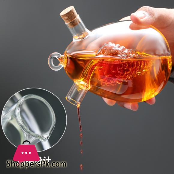 Creative Oil Bottle Dual-use Glass Oil Pot 2-in-1 Kitchen Goods 500ml + 40ml