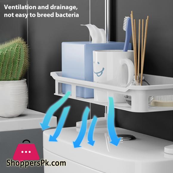Toilet Rack No Drilling Shelf Above the Toilet Tank Bathroom Rack